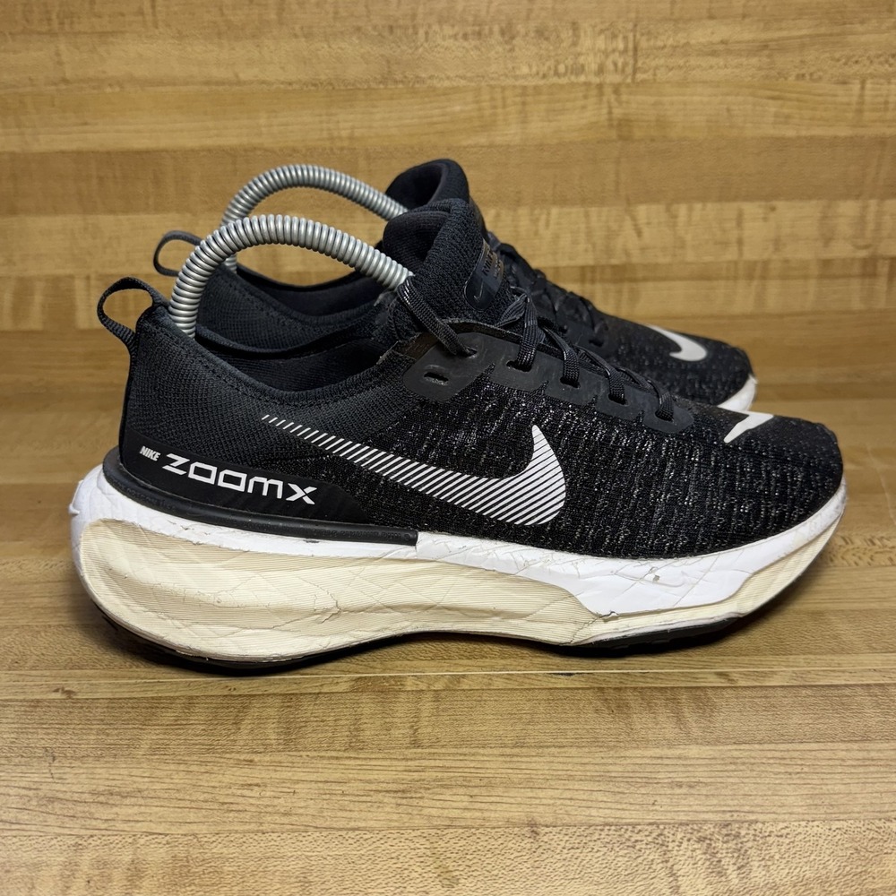 Nike ZoomX Invincible Run Flyknit 3 Shoes Womens Size 8 Black White DR2660-001